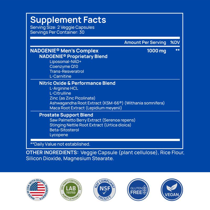 Selerb NAD+ | Supplement for Men - 60 Capsules