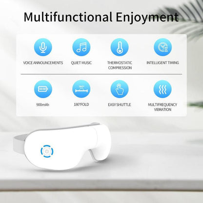 Heated Eye Massager - 5 Modes for Eye Strain Relief, Dark Circles & Better Sleep