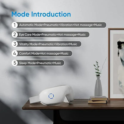 Heated Eye Massager - 5 Modes for Eye Strain Relief, Dark Circles & Better Sleep